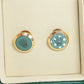 18k Rolex Cufflinks. 18k YG Green Cerachrom Fluted Bezel Round Cuffs.
