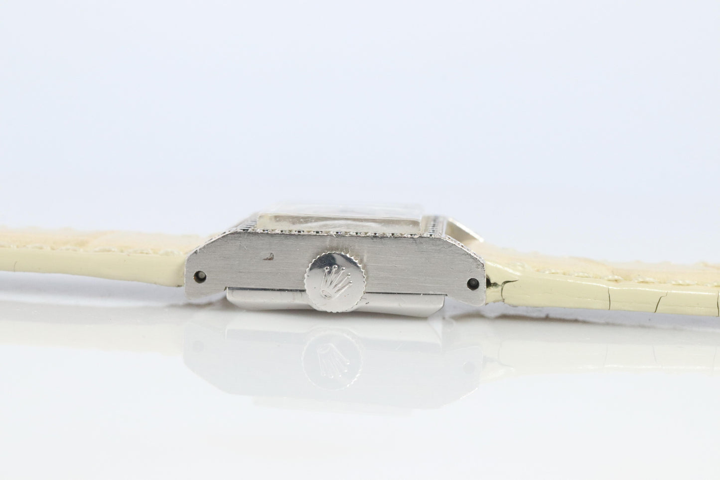 Genuine 18k Rolex 9356 Precision . 18k Gold Ladies Diamond Rolex Manual Watch