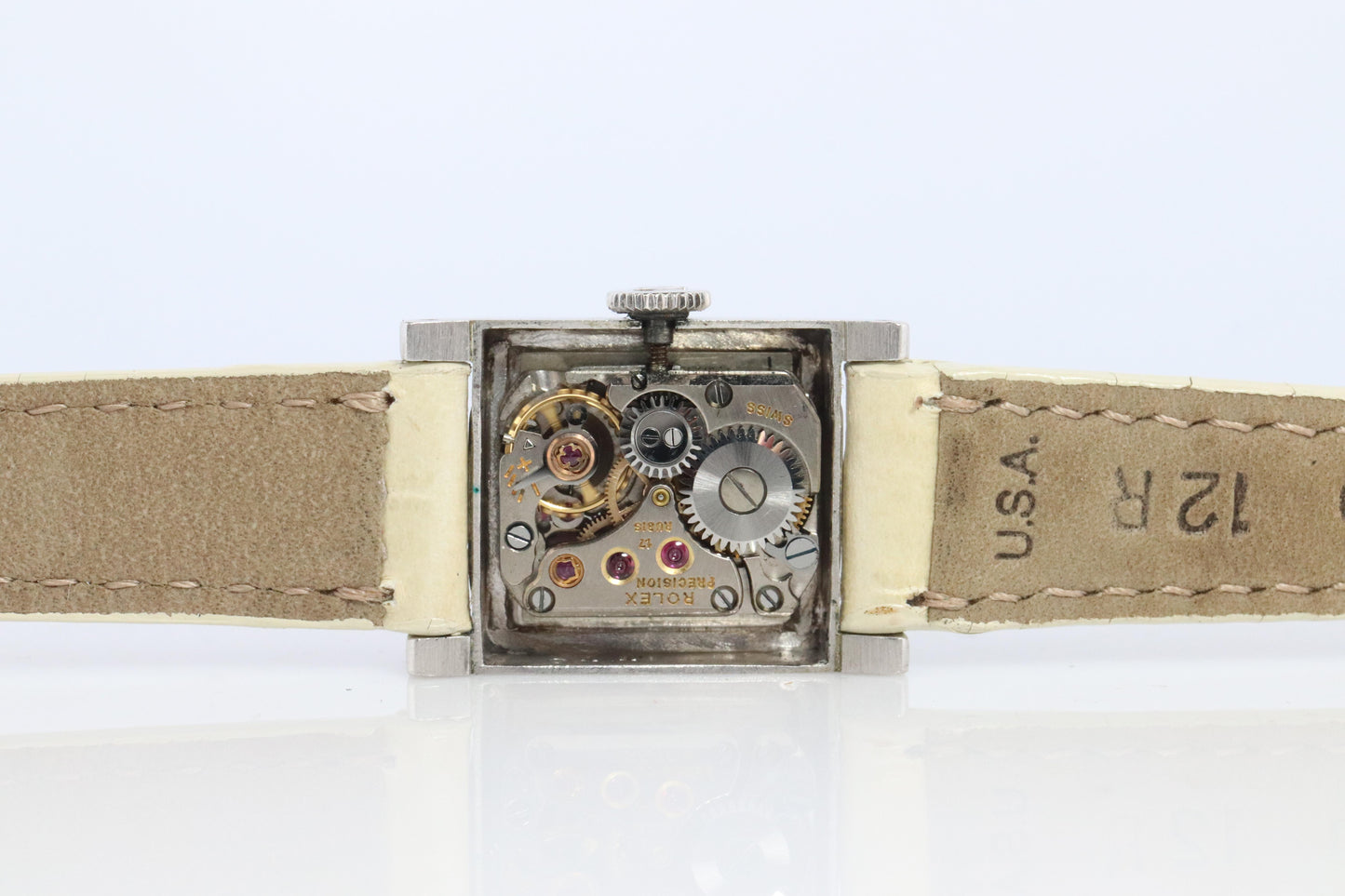 Genuine 18k Rolex 9356 Precision . 18k Gold Ladies Diamond Rolex Manual Watch