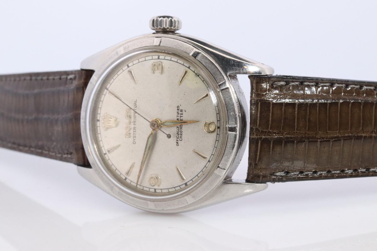 ROLEX Watch. Rolex ref. 6085 1950s Automatic Stainless Steel Mens Rolex watch.