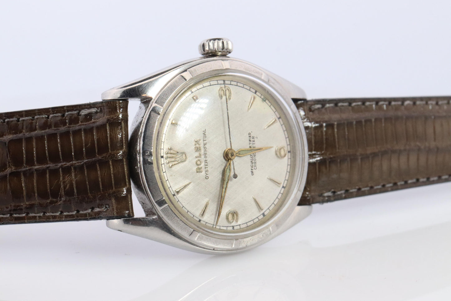 ROLEX Watch. Rolex ref. 6085 1950s Automatic Stainless Steel Mens Rolex watch.