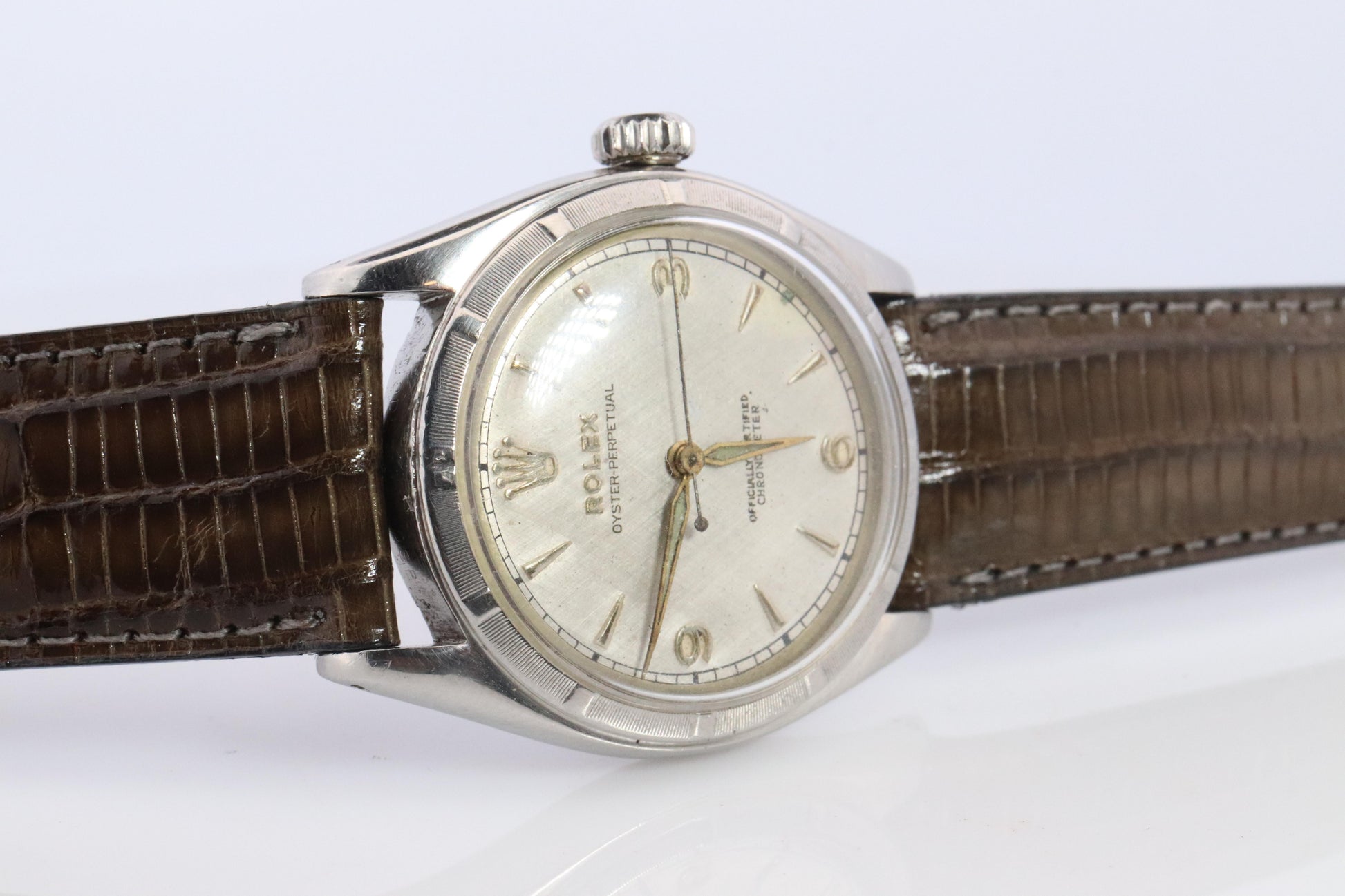 ROLEX Watch. Rolex ref. 6085 1950s Automatic Stainless Steel Mens Rolex watch.