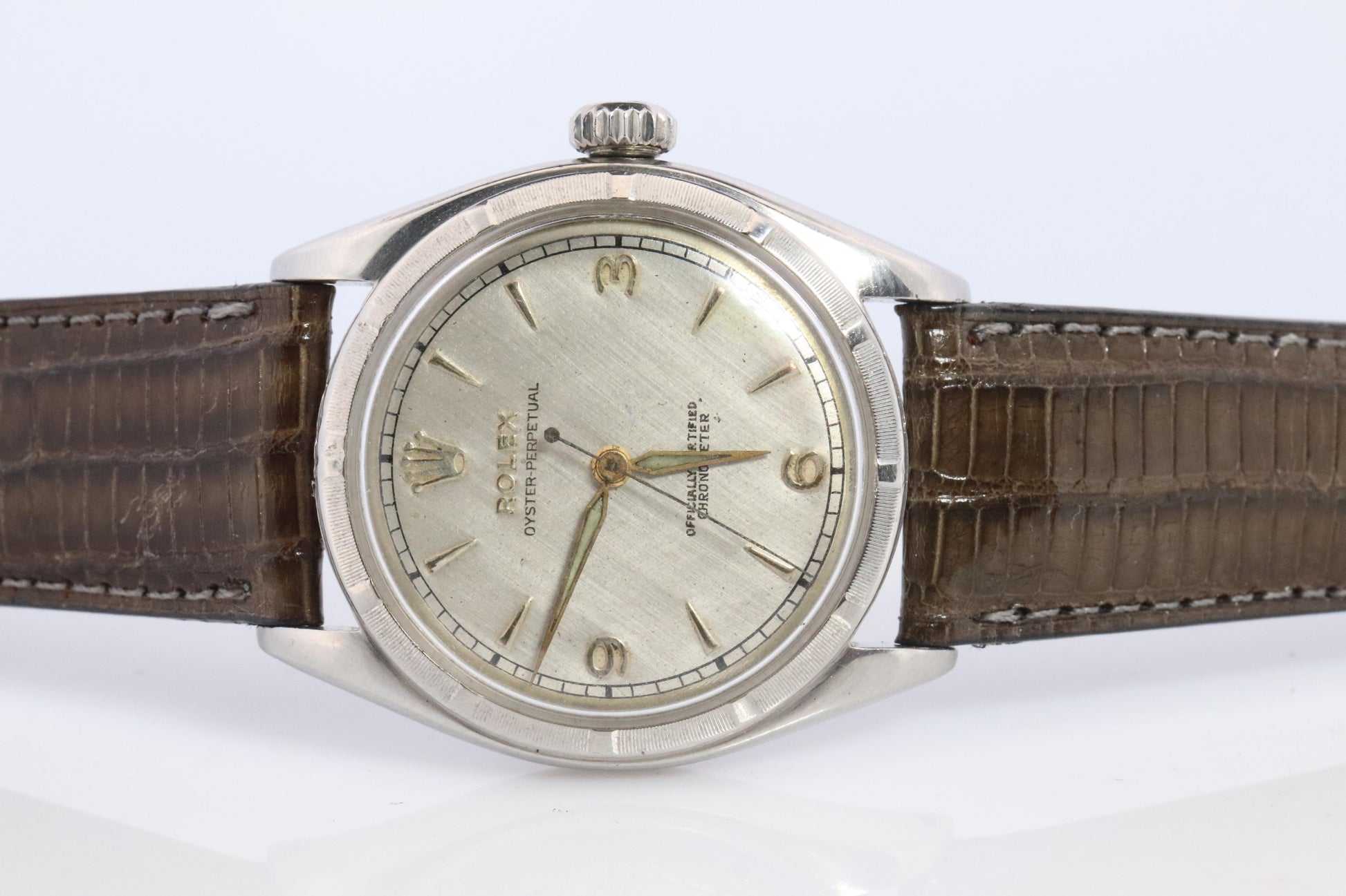 ROLEX Watch. Rolex ref. 6085 1950s Automatic Stainless Steel Mens Rolex watch.