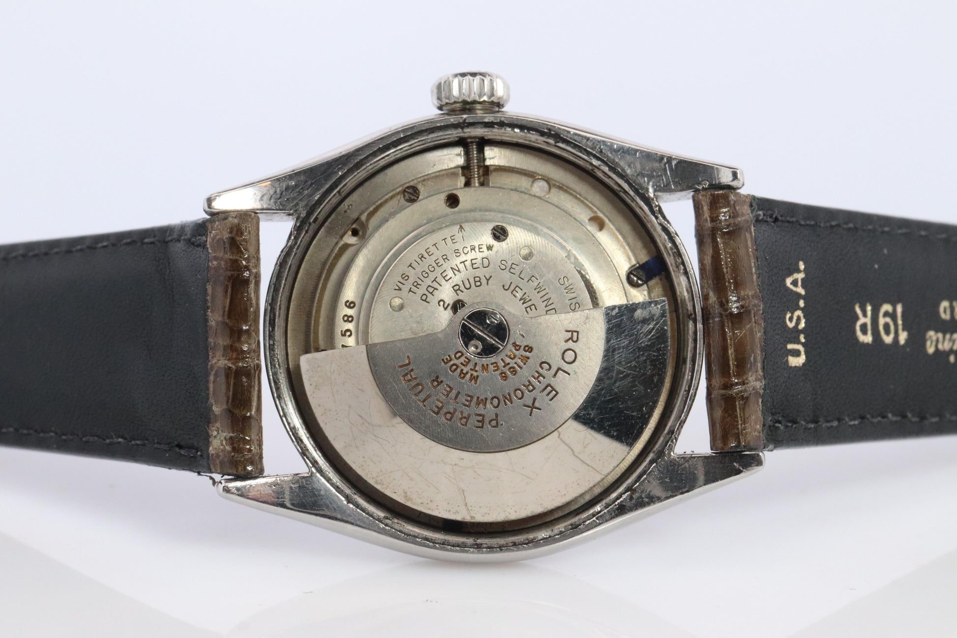 ROLEX Watch. Rolex ref. 6085 1950s Automatic Stainless Steel Mens Rolex watch.