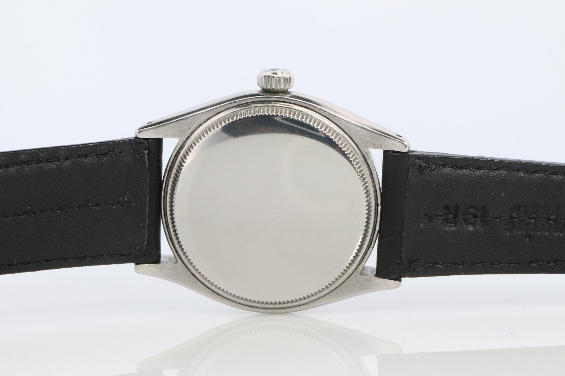 ROLEX Watch. Rolex ref. 6294 Rare Black Honeycomb Dial 1950s Mens Rolex watch.