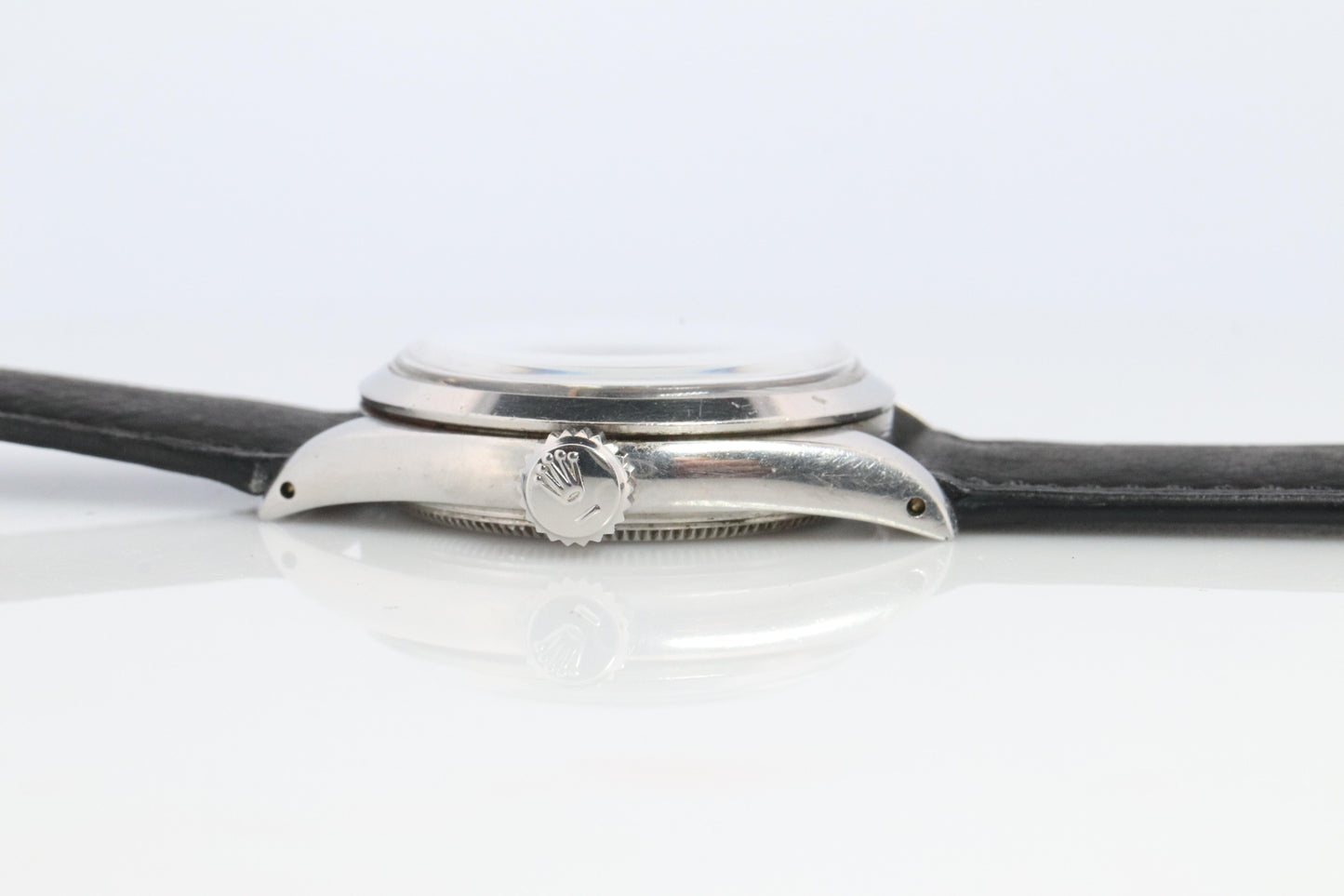 ROLEX Watch. Rolex ref. 6444 Rare Black Dial 1950s Mens Rolex watch.