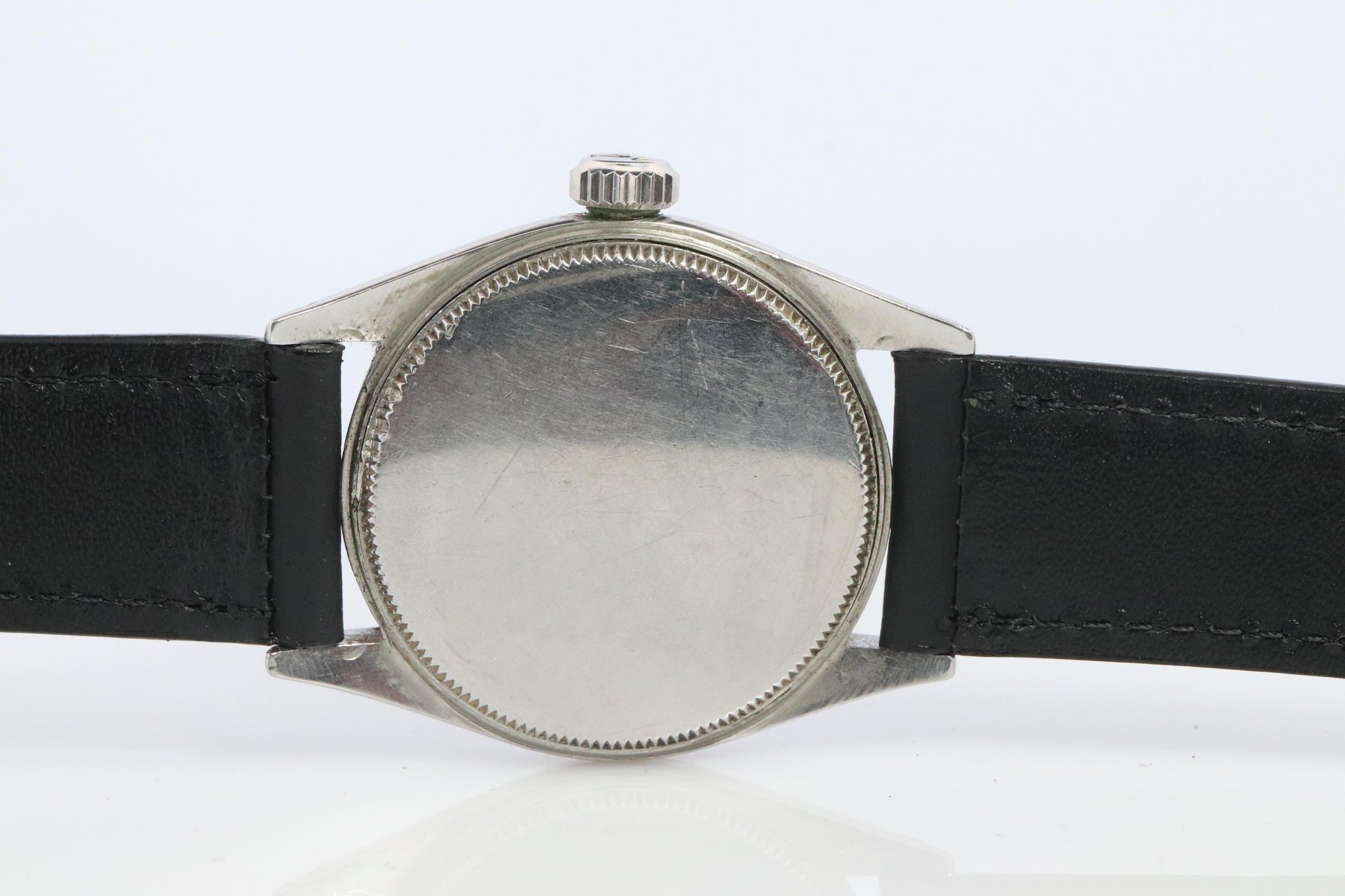 ROLEX Watch. Rolex ref. 6444 Rare Black Dial 1950s Mens Rolex watch.