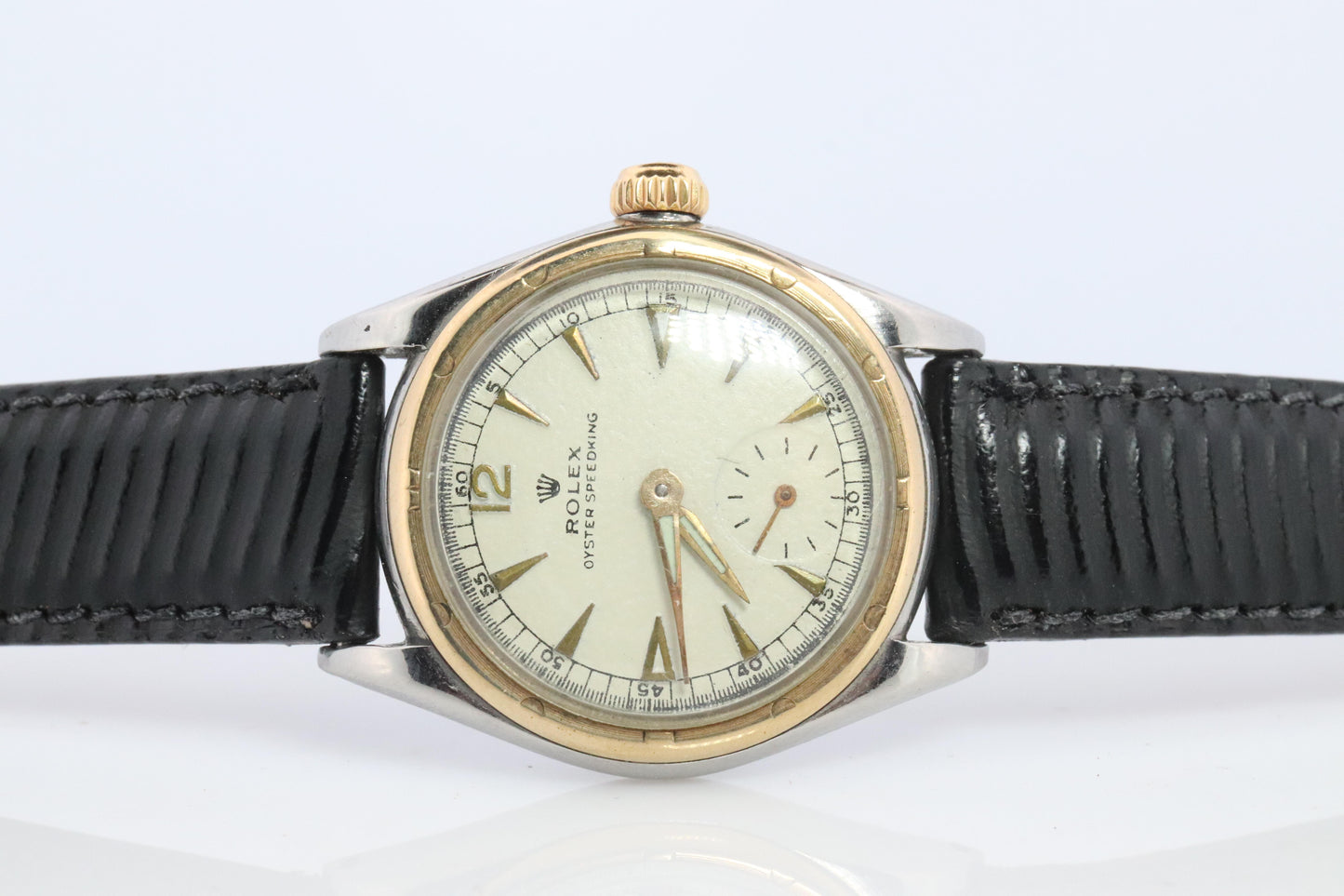 Vintage Rolex Watch. ROLEX Oyster SPEEDKING 4302 SS and 9k Bezel. 29mm