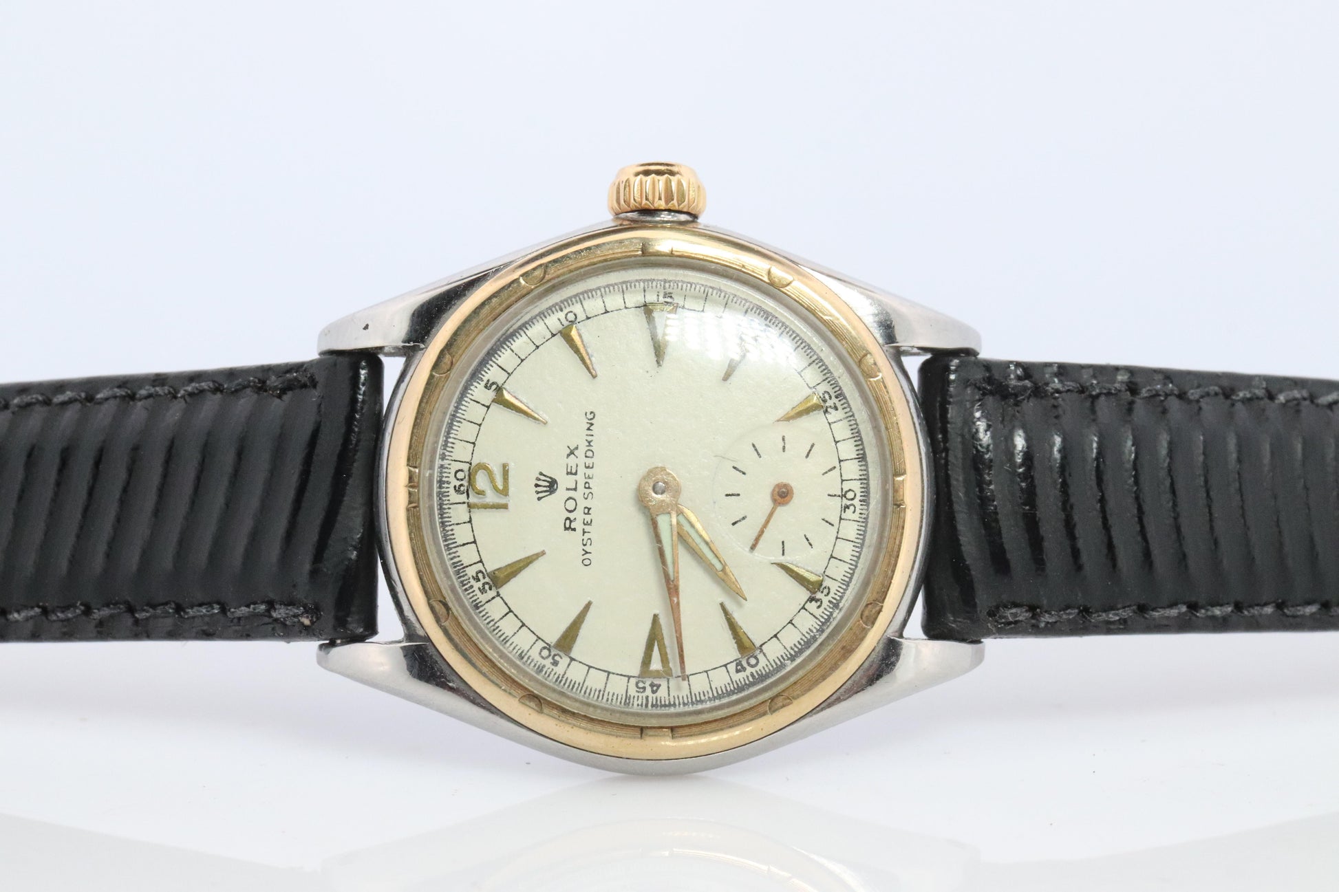 Vintage Rolex Watch. ROLEX Oyster SPEEDKING 4302 SS and 9k Bezel. 29mm