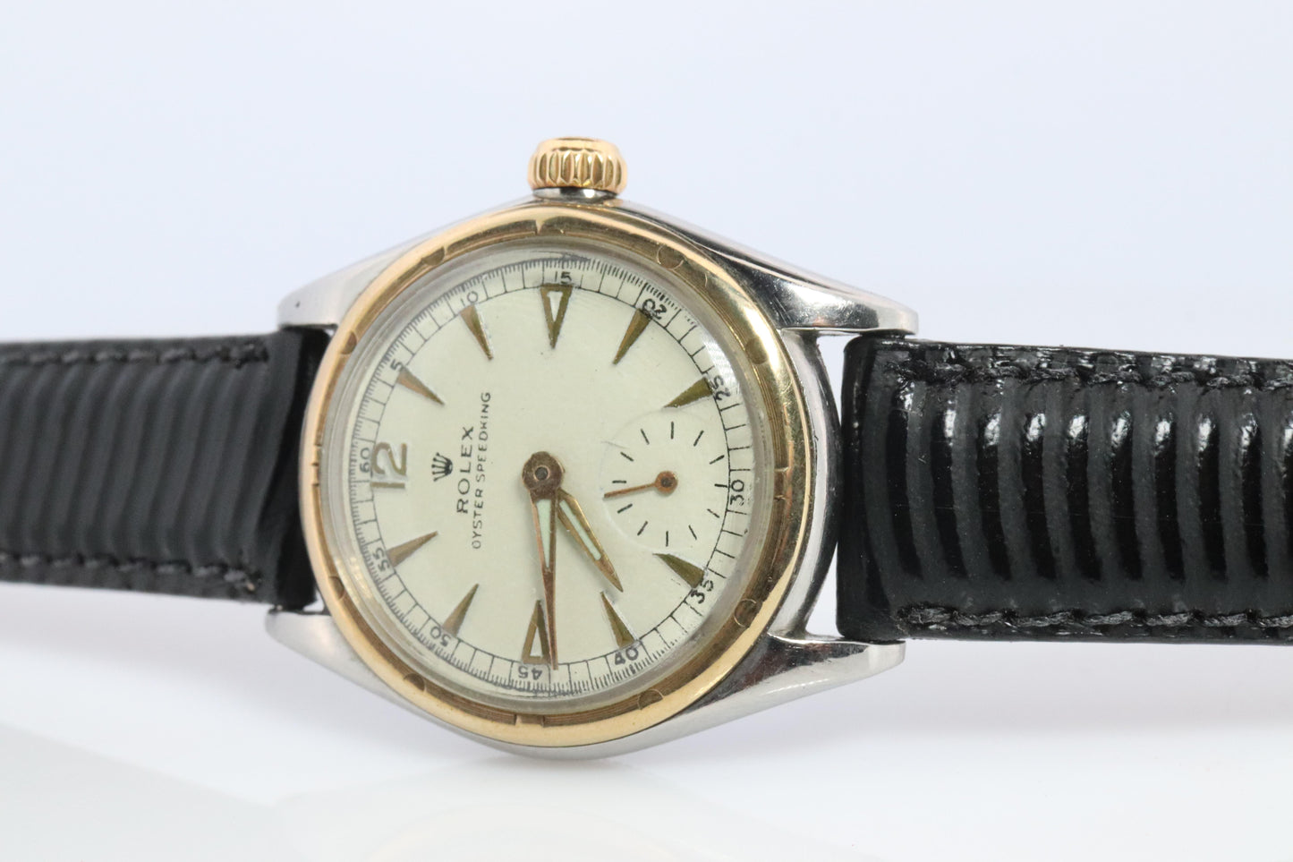 Vintage Rolex Watch. ROLEX Oyster SPEEDKING 4302 SS and 9k Bezel. 29mm