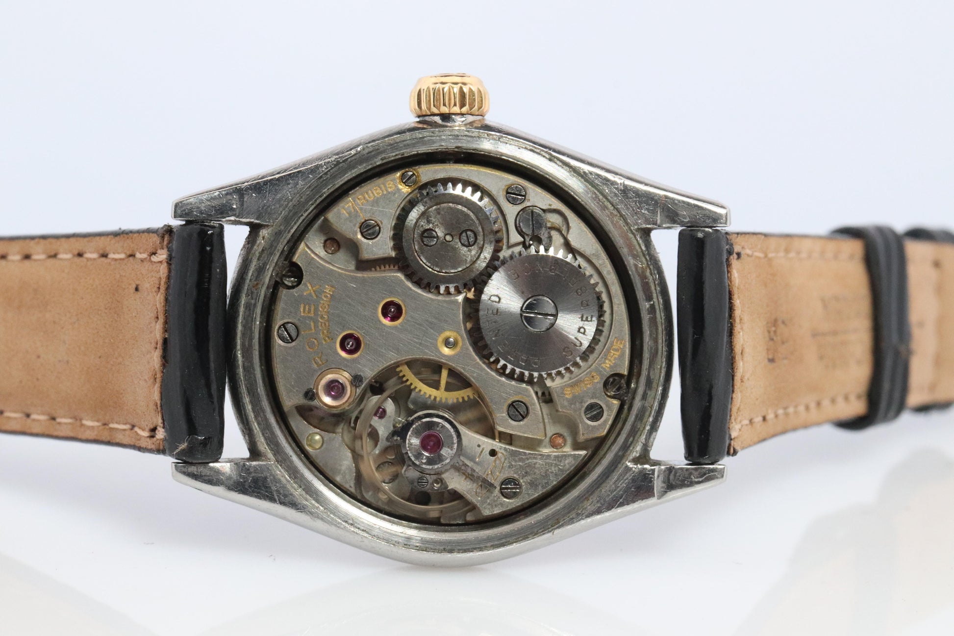 Vintage Rolex Watch. ROLEX Oyster SPEEDKING 4302 SS and 9k Bezel. 29mm