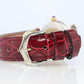 Genuine Cartier Diamond Watch. Must de Cartier Vendome Round Burgundy Dial