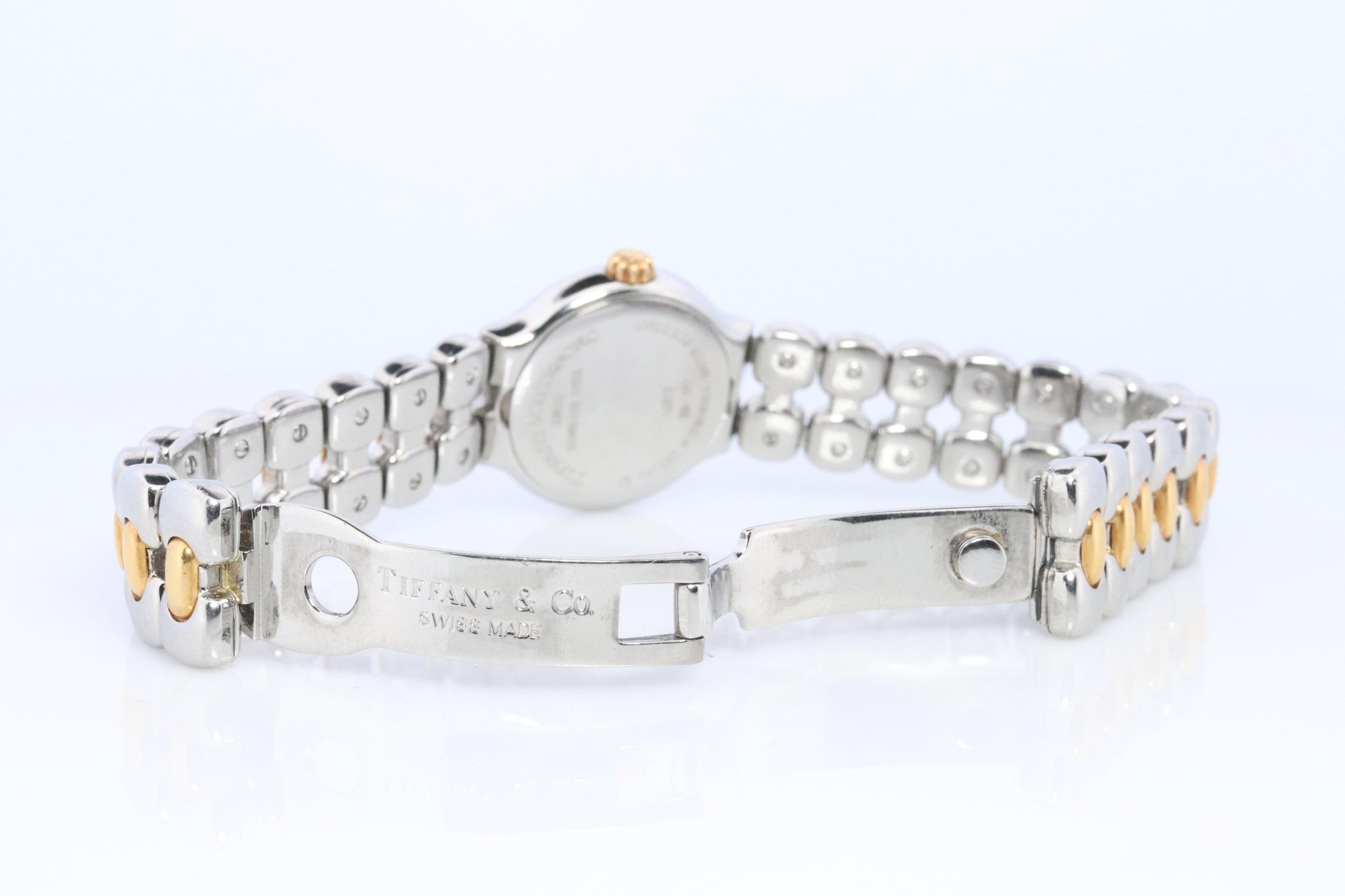 Tiffany and Co Watch. 18k Tiffany Tesoro Stainless Steel Ladies 25mm Wristwatch
