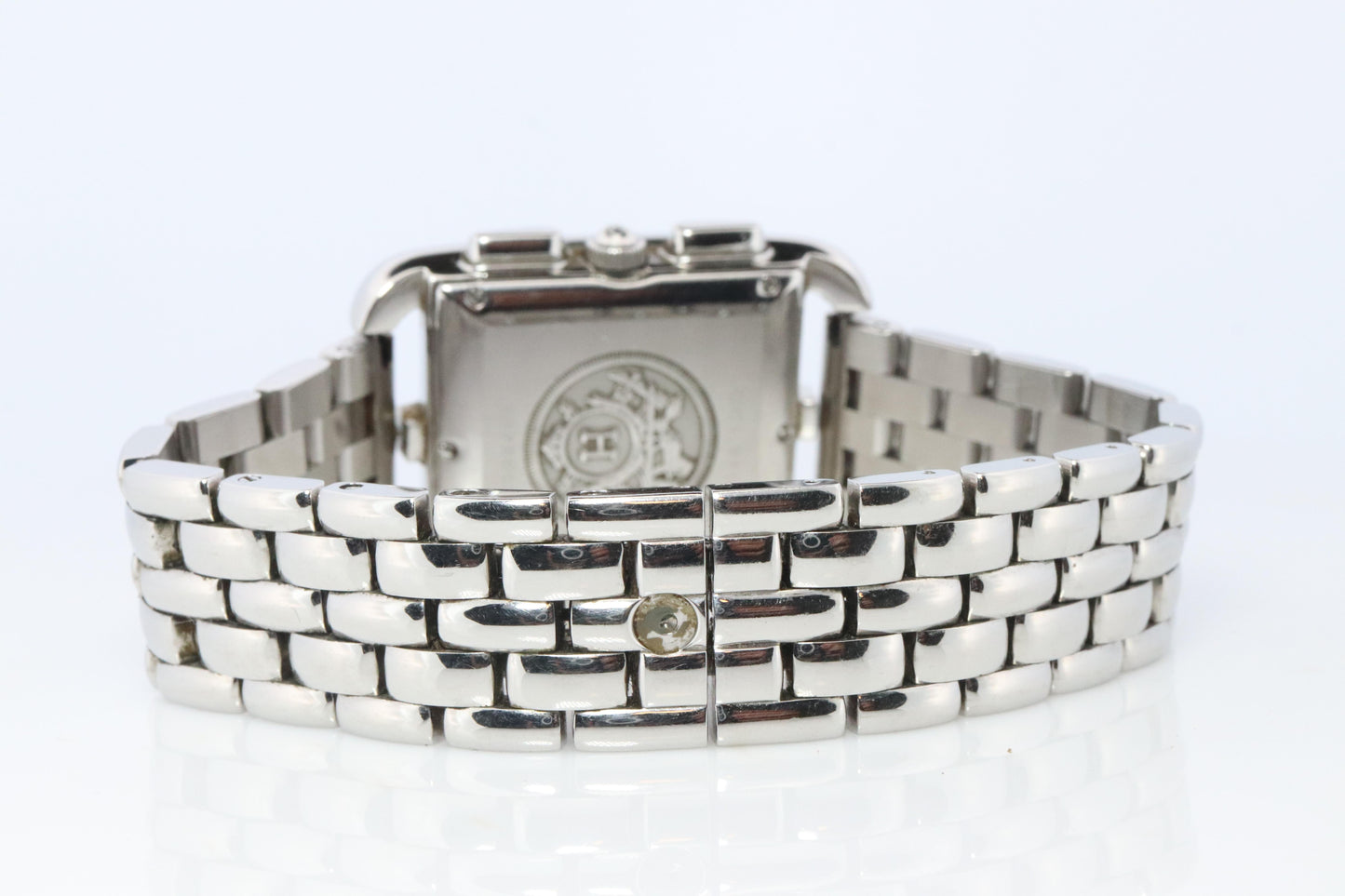 Genuine HERMES CC1.910. Hermes Cape Cod Chrono Stainless Steel Mens Watch.