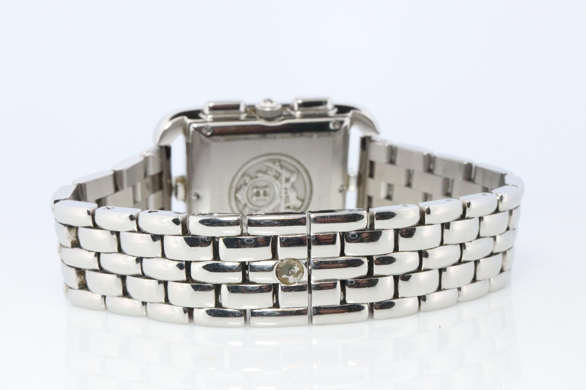 Genuine HERMES CC1.910. Hermes Cape Cod Chrono Stainless Steel Mens Watch.