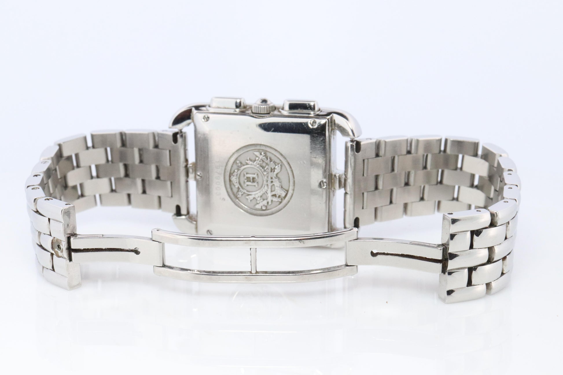 Genuine HERMES CC1.910. Hermes Cape Cod Chrono Stainless Steel Mens Watch.