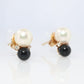Tiffany & Co 18k Pearl Onyx Diamond Earrings. Tiffany Onyx Stud Earrings