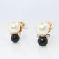 Tiffany & Co 18k Pearl Onyx Diamond Earrings. Tiffany Onyx Stud Earrings