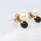 Tiffany & Co 18k Pearl Onyx Diamond Earrings. Tiffany Onyx Stud Earrings