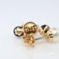 Tiffany & Co 18k Pearl Onyx Diamond Earrings. Tiffany Onyx Stud Earrings