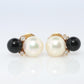 Tiffany & Co 18k Pearl Onyx Diamond Earrings. Tiffany Onyx Stud Earrings