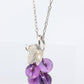 Mikimoto Necklace. Vintage 18k Gold Mikimoto Pearl Amethyst Grape Vine pendant.