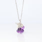 Mikimoto Necklace. Vintage 18k Gold Mikimoto Pearl Amethyst Grape Vine pendant.