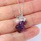 Mikimoto Necklace. Vintage 18k Gold Mikimoto Pearl Amethyst Grape Vine pendant.