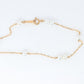 Mikimoto Bracelet. Vintage 18k Gold Mikimoto Pearl Station Bracelet Dainty.