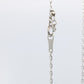 Large PT900 Diamond and Pink accent Pendant. Platinum Pt900 rolo necklace.