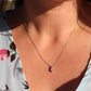 Large PT900 Diamond and Pink accent Pendant. Platinum Pt900 rolo necklace.