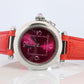Vintage Cartier PASHA C Automatic 2324. Rare RED Cherry Bordeaux Dial.