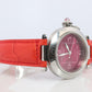 Vintage Cartier PASHA C Automatic 2324. Rare RED Cherry Bordeaux Dial.