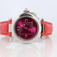 Vintage Cartier PASHA C Automatic 2324. Rare RED Cherry Bordeaux Dial.