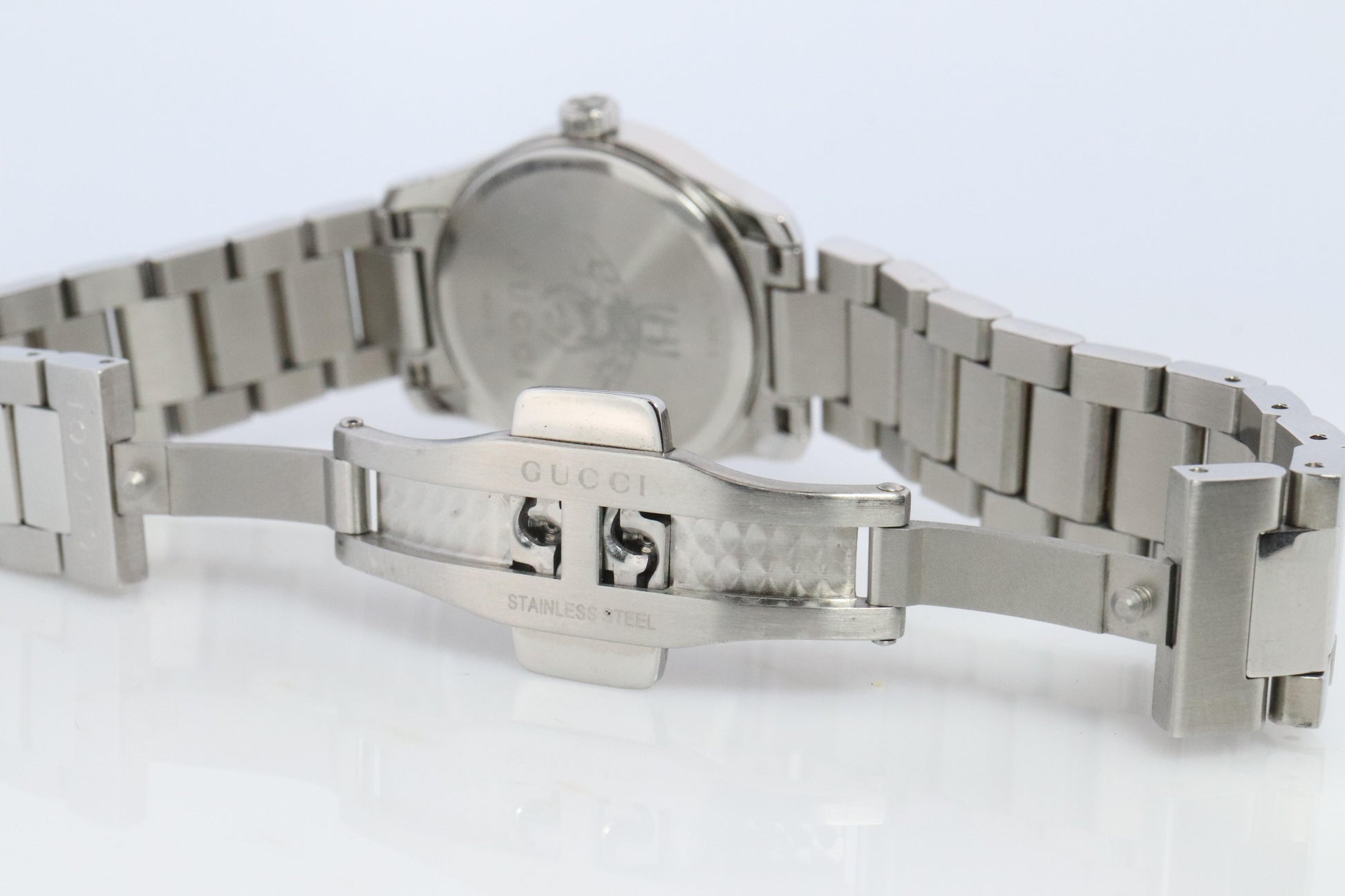 GUCCI Quartz 126.5 Watch. Gucci G Timeless Round Cat Face Ladies.