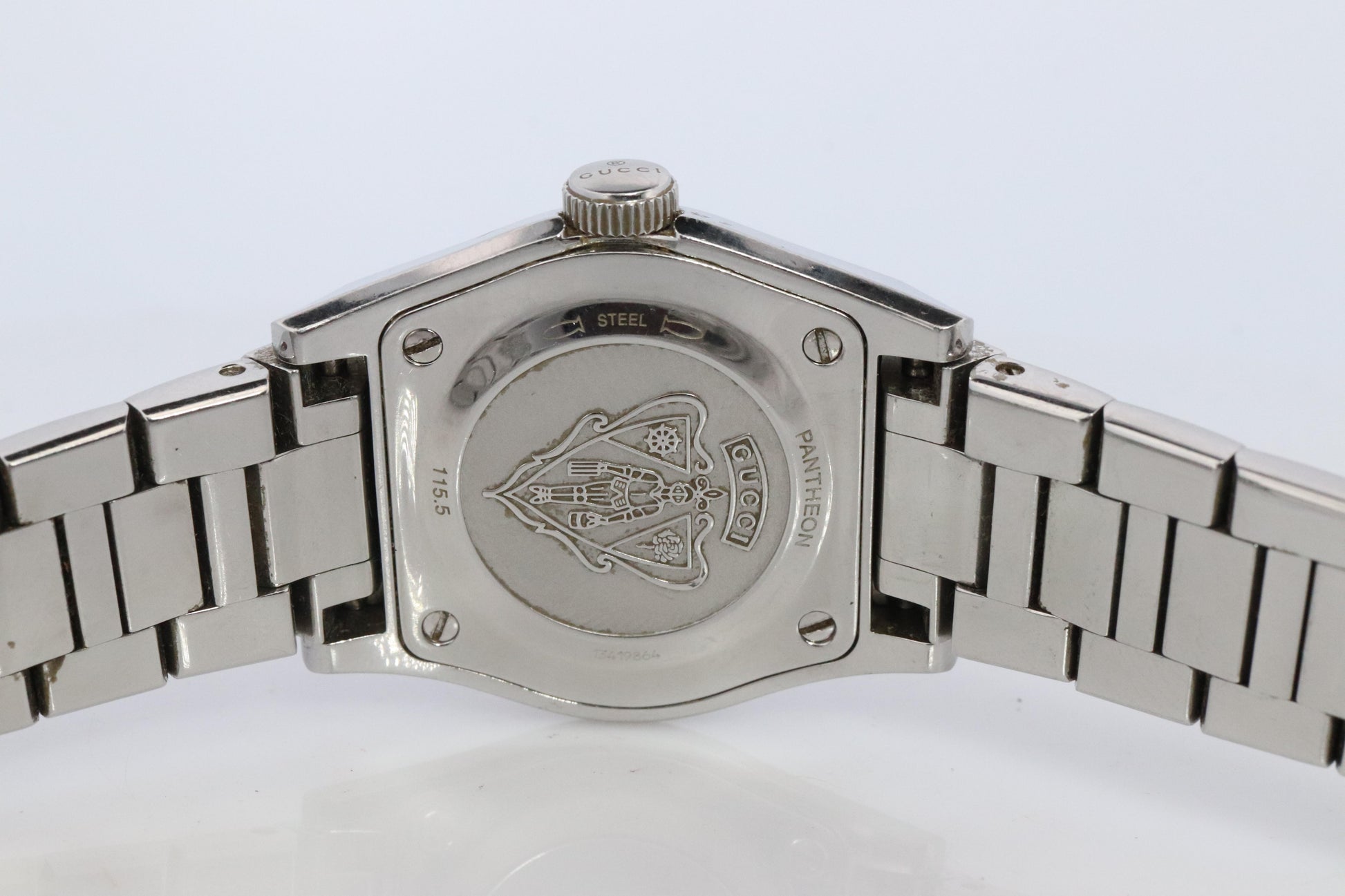 GUCCI Quartz 115.5 Watch. Gucci Pantheon Round 27mm Ladies.