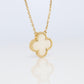 Van Cleef Arpels Alhambra Necklace . Genuine VCA 18k YG Vintage Shell Pendant