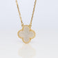 Van Cleef Arpels Alhambra Necklace . Genuine VCA 18k YG Vintage Shell Pendant