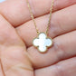 Van Cleef Arpels Alhambra Necklace . Genuine VCA 18k YG Vintage Shell Pendant