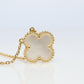 Van Cleef Arpels Alhambra Necklace . Genuine VCA 18k YG Vintage Shell Pendant