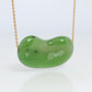 Tiffany & Co. Jade 18k Gold Chain and Bean Pendant Necklace. Nephrite Jade Bean