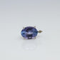 Tanzanite and diamond Pendant. PT850 Platinum Dainty Oval Tanzanite Solitaire