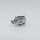Tanzanite and diamond Pendant. PT850 Platinum Dainty Oval Tanzanite Solitaire