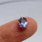 Tanzanite and diamond Pendant. PT850 Platinum Dainty Oval Tanzanite Solitaire