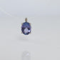 Tanzanite and diamond Pendant. PT850 Platinum Dainty Oval Tanzanite Solitaire