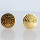 Hermes Clou de Selle Earrings. Genuine Vintage Hermes Round golden Clip on