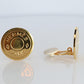 Hermes Clou de Selle Earrings. Genuine Vintage Hermes Round golden Clip on