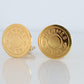 Hermes Clou de Selle Earrings. Genuine Vintage Hermes Round golden Clip on