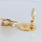 Hermes Clou de Selle Earrings. Genuine Vintage Hermes Round golden Clip on