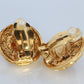 Chanel Gripoix Earrings. Genuine  CHANEL Glass Cabochon Coil Weave Clip on.